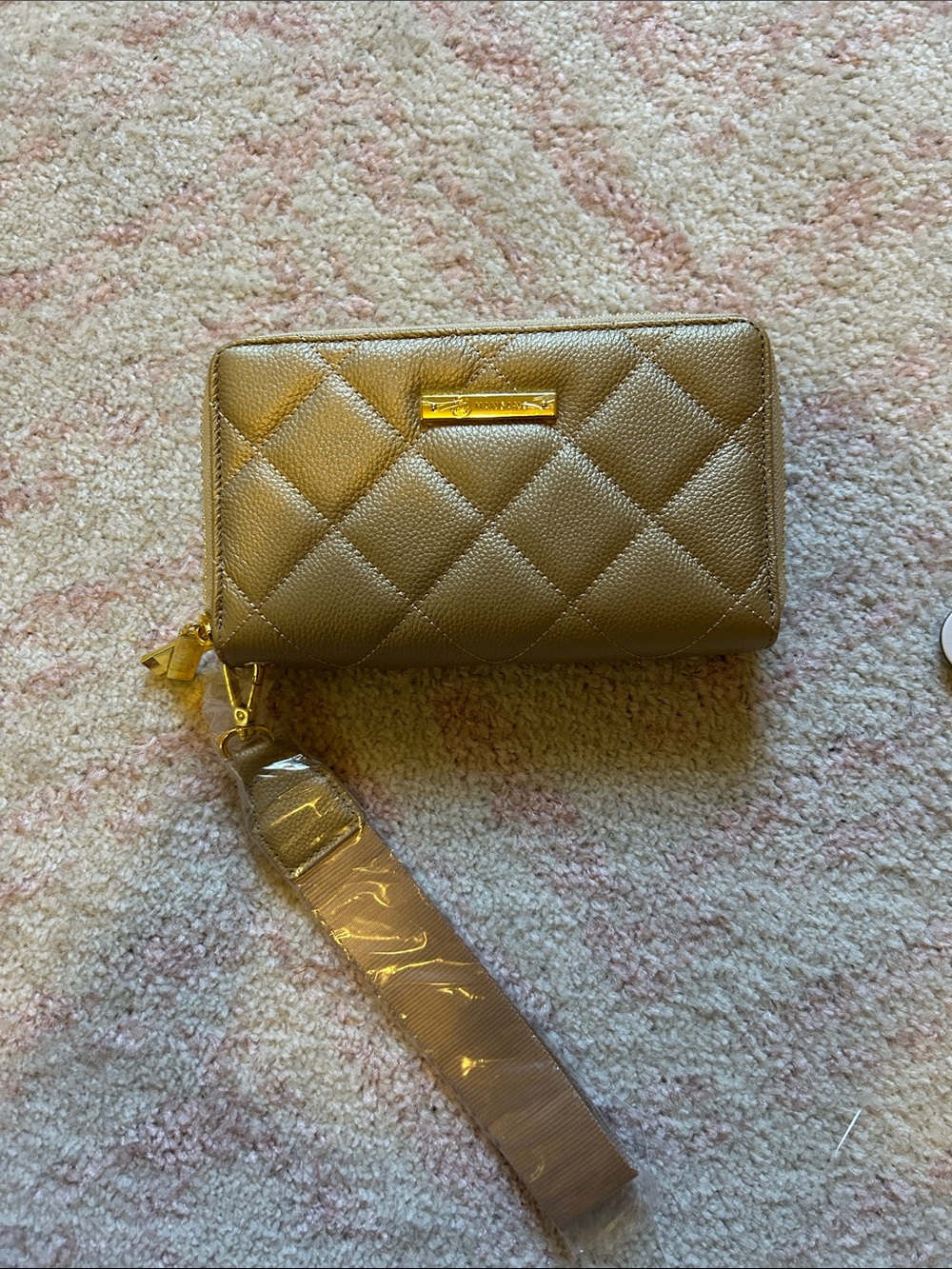Clutch in Gold- Tan Color